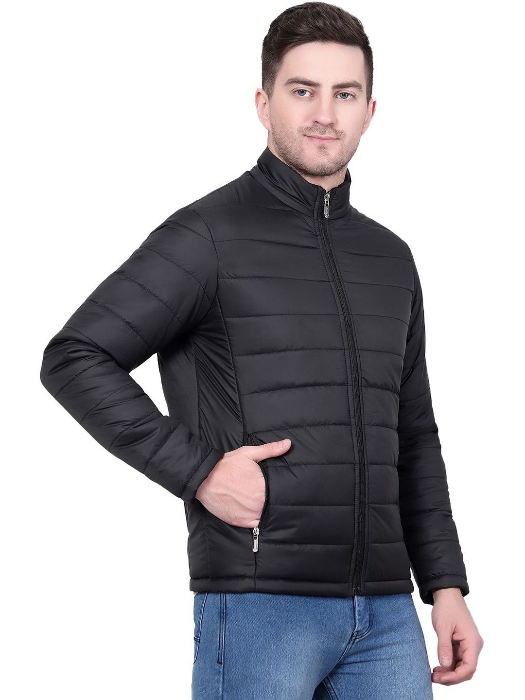 NOWI Stand Collar Lightweight Puffer Jacket