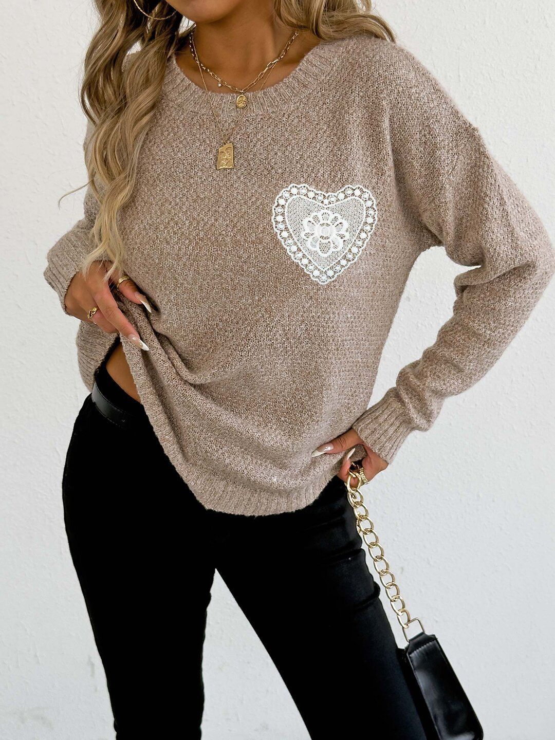 Women Pullover with Embroidered Detail