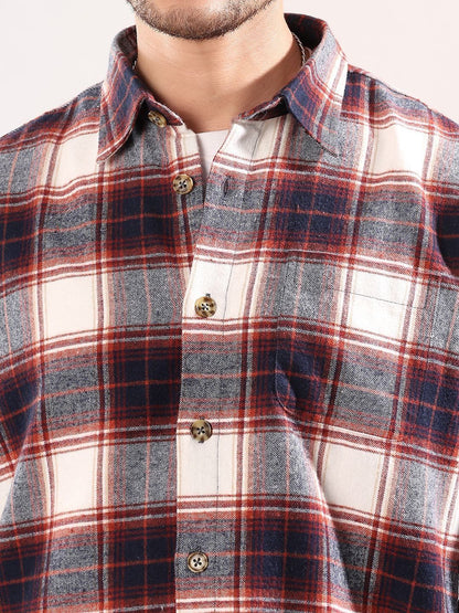 Men Tartan Checks Checked Casual Shirt