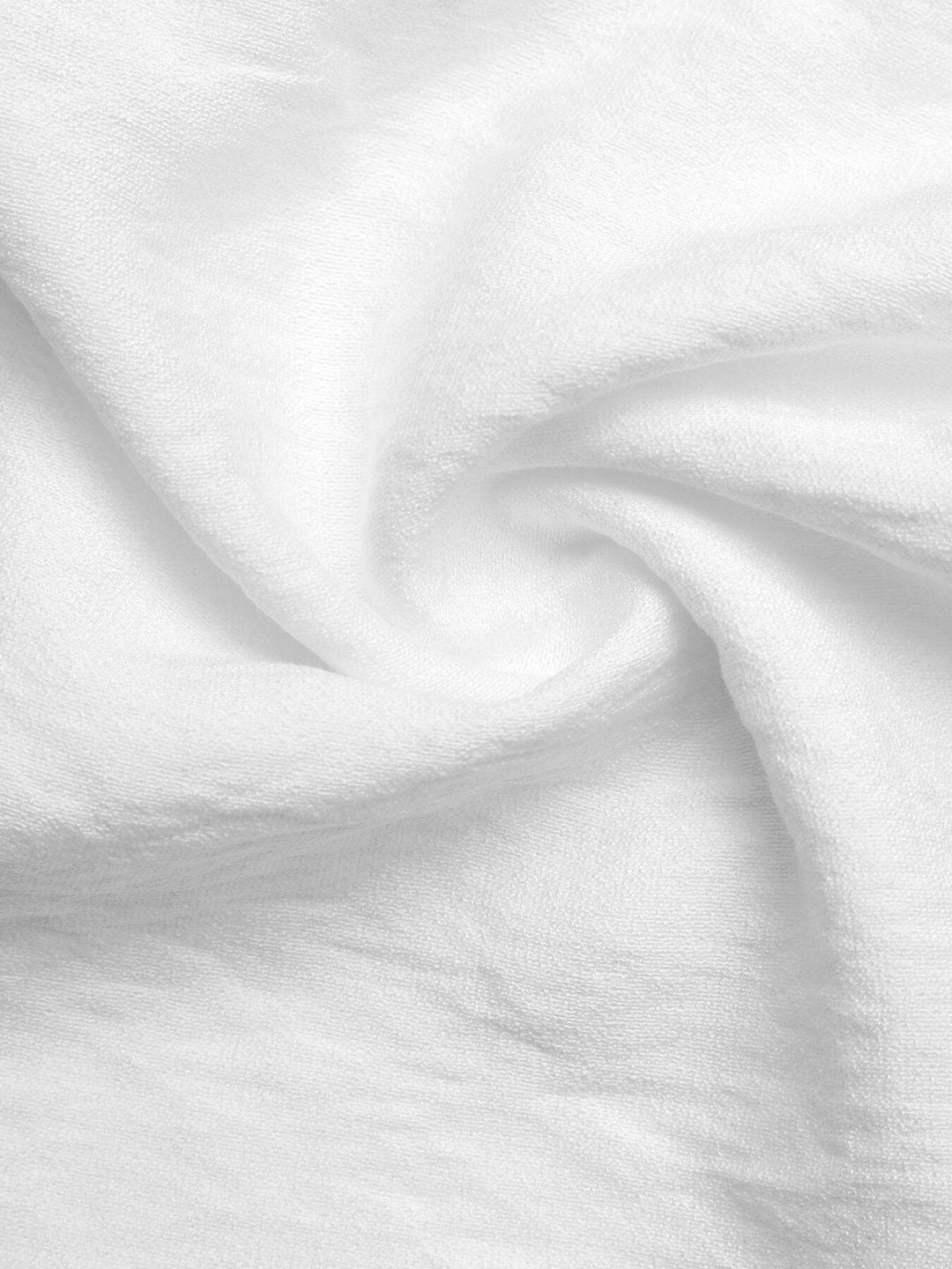 Women's White Ruffles Cotton Top