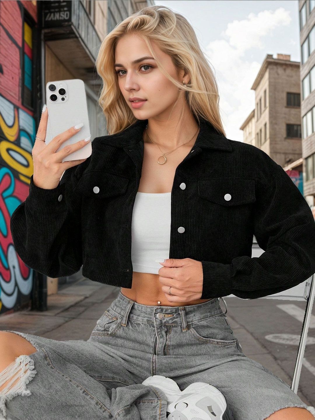 NOWI Women Lightweight Crop Woven Jacket