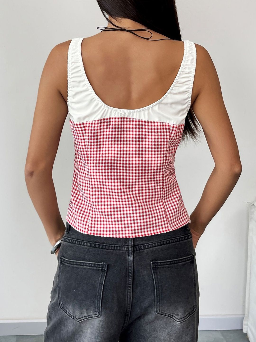 Checked Cotton Top