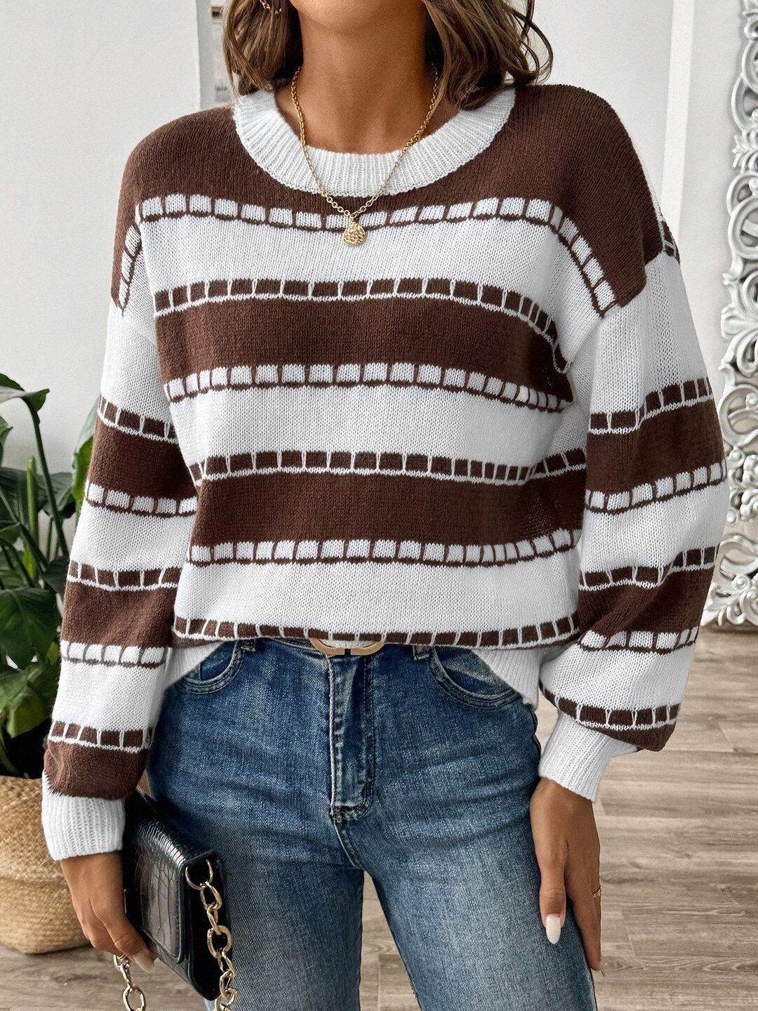 Women Striped Pullover