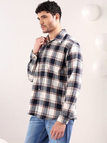 Men Tartan Checks Checked Casual Shirt