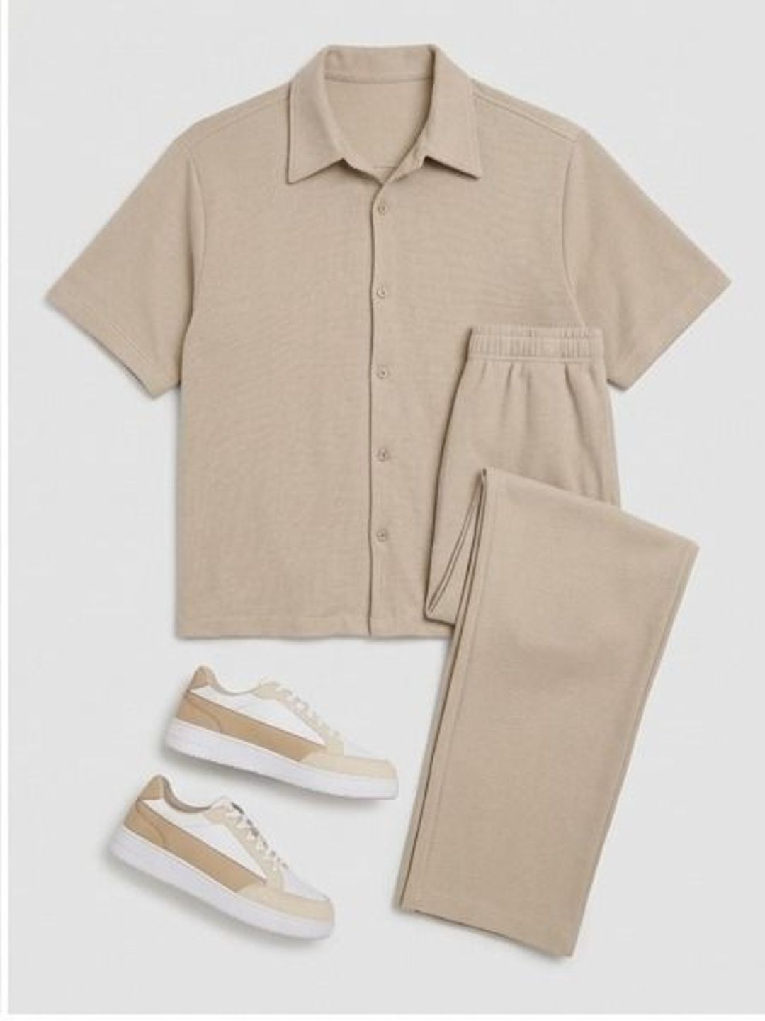 Solid Shirt with Trousers