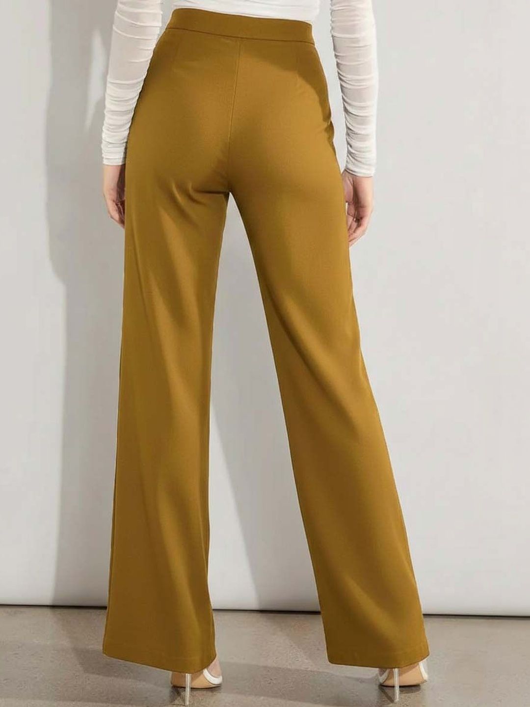 Women Straight Fit Wrinkle Free Trousers