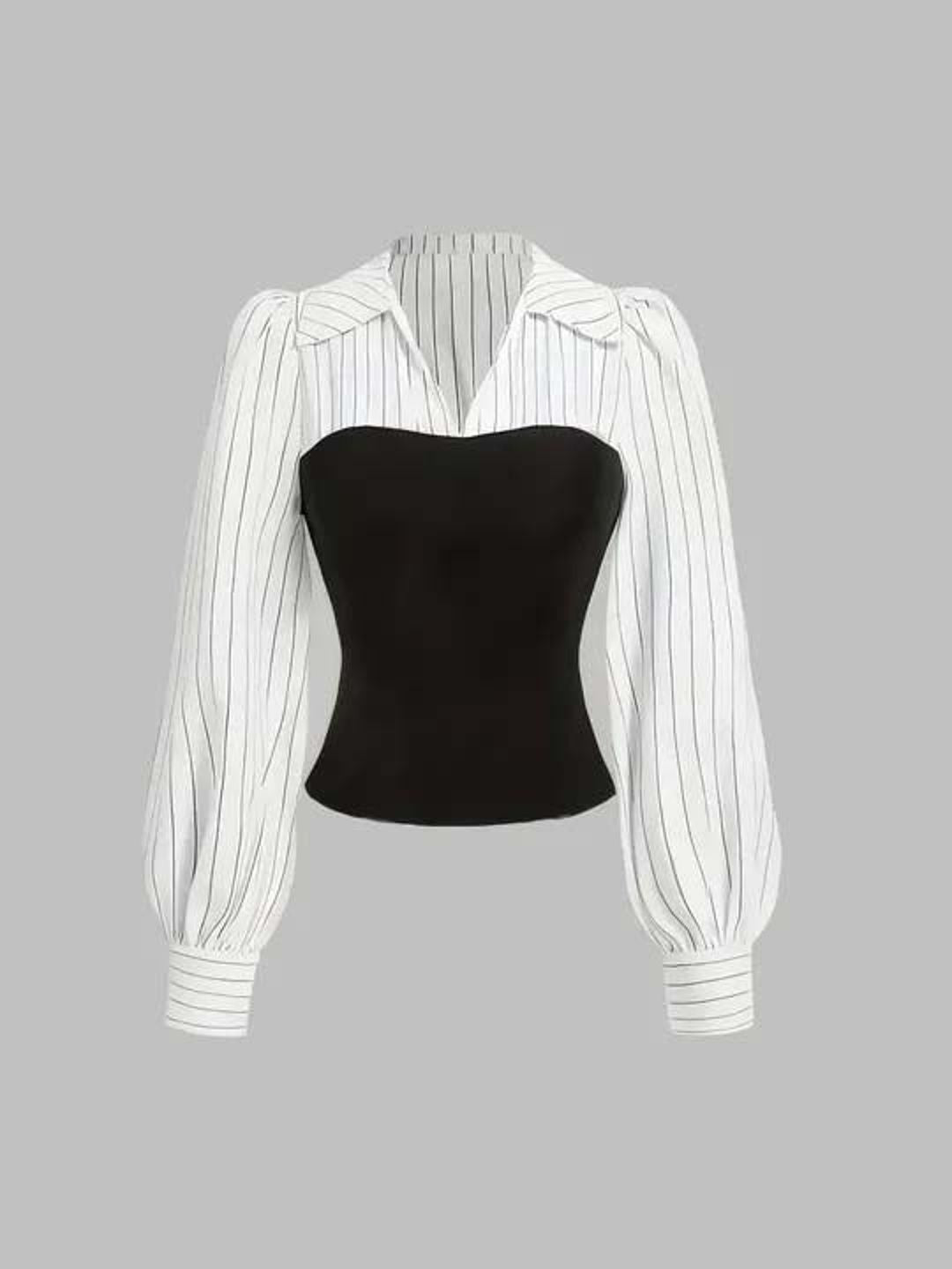 Striped Shirt with Solid Palazzos
