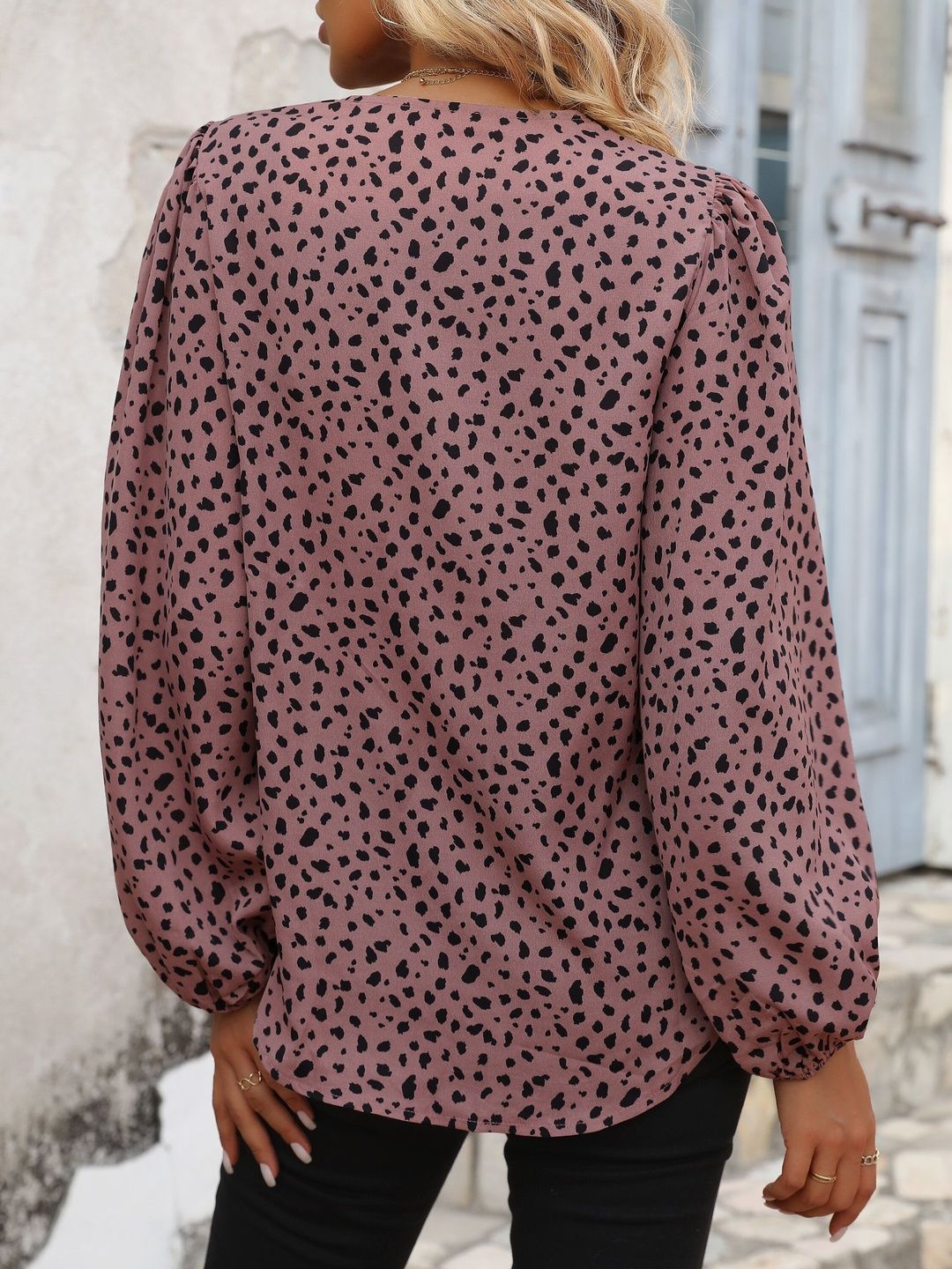 Women's Grey Nowi Animal Print Top
