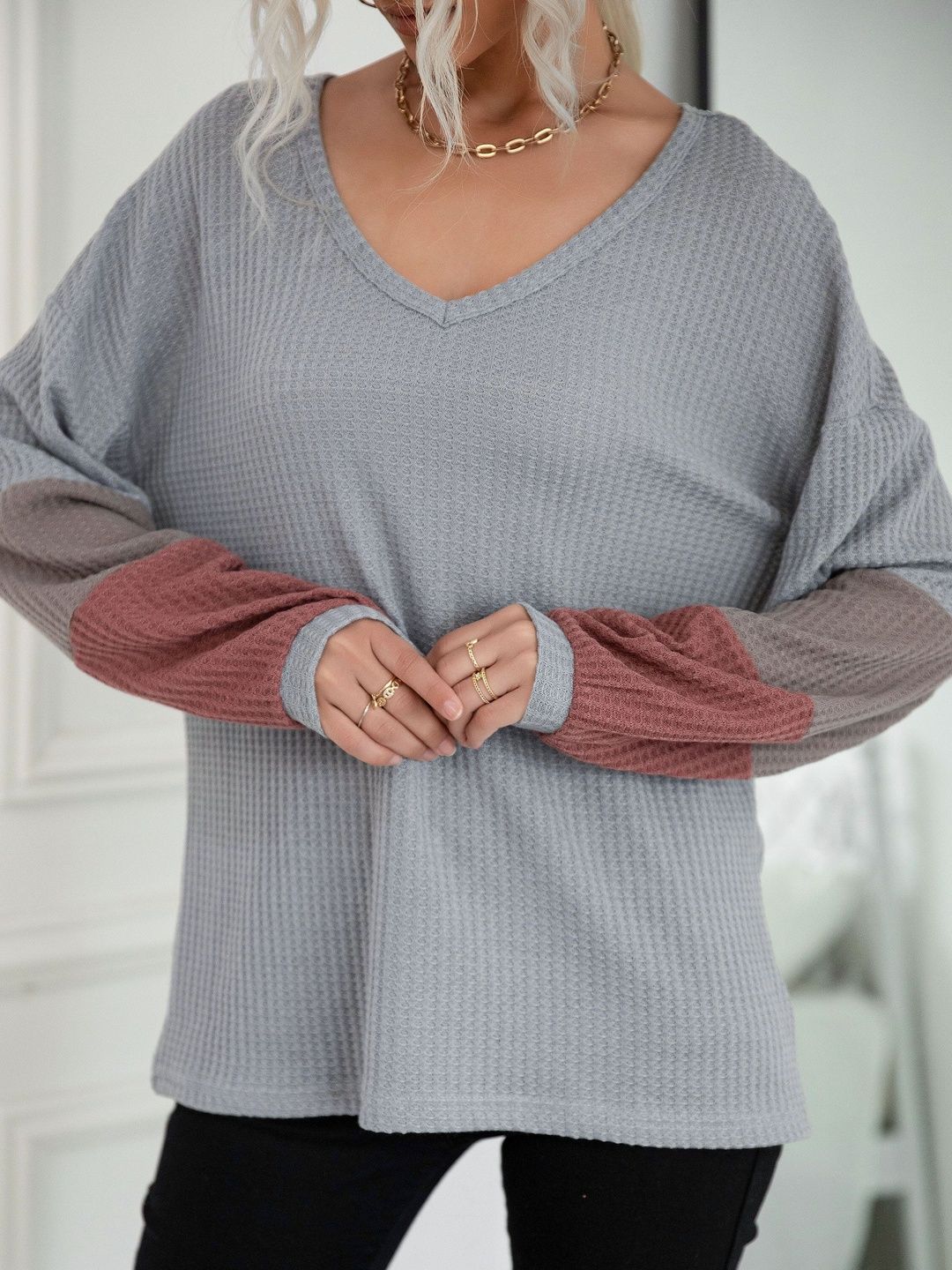 Women Colourblocked Sweatshirt