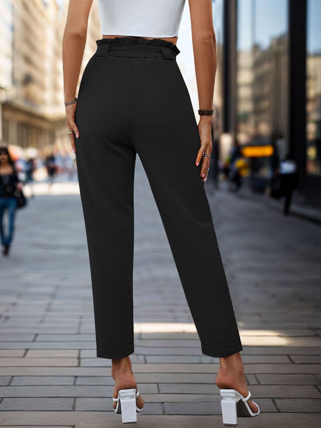 Women High-Rise Non Iron Trousers