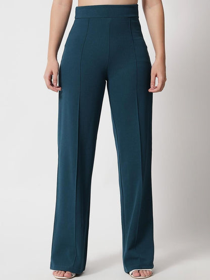 Women High-Rise Easy Wash Trousers