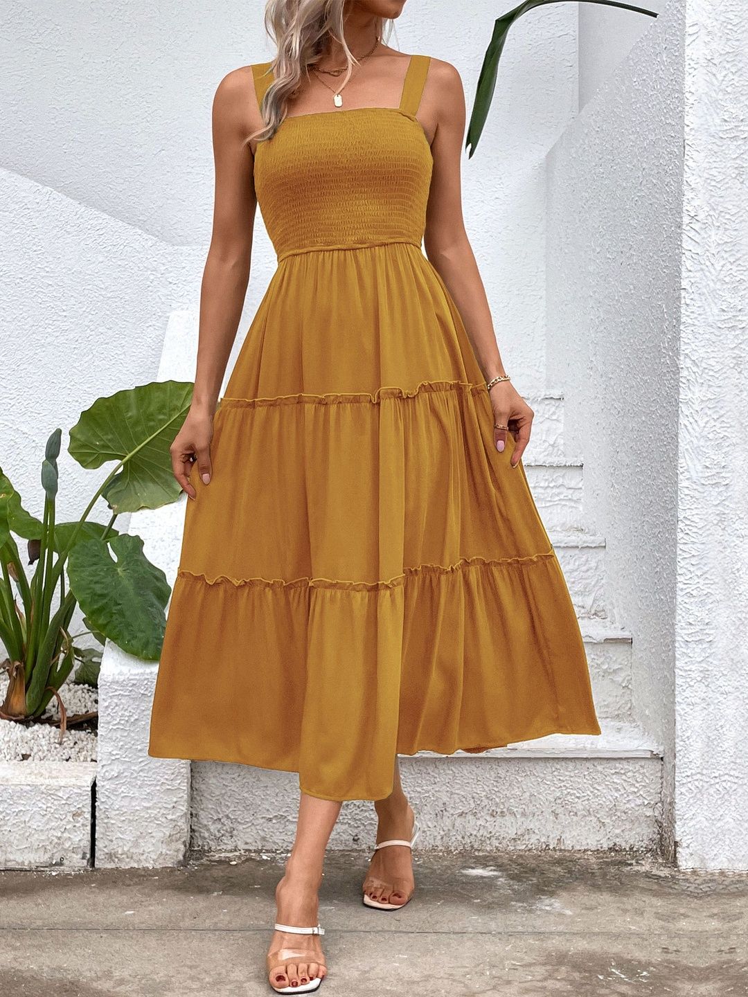 Liva A-Line Midi Dress