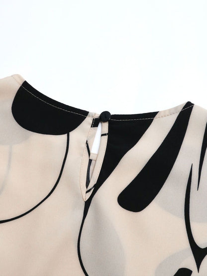 NOWI Print Fit & Flare Midi Dress