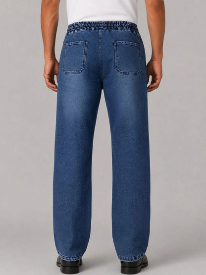 Men Straight Fit Mid-Rise Light Fade Jeans