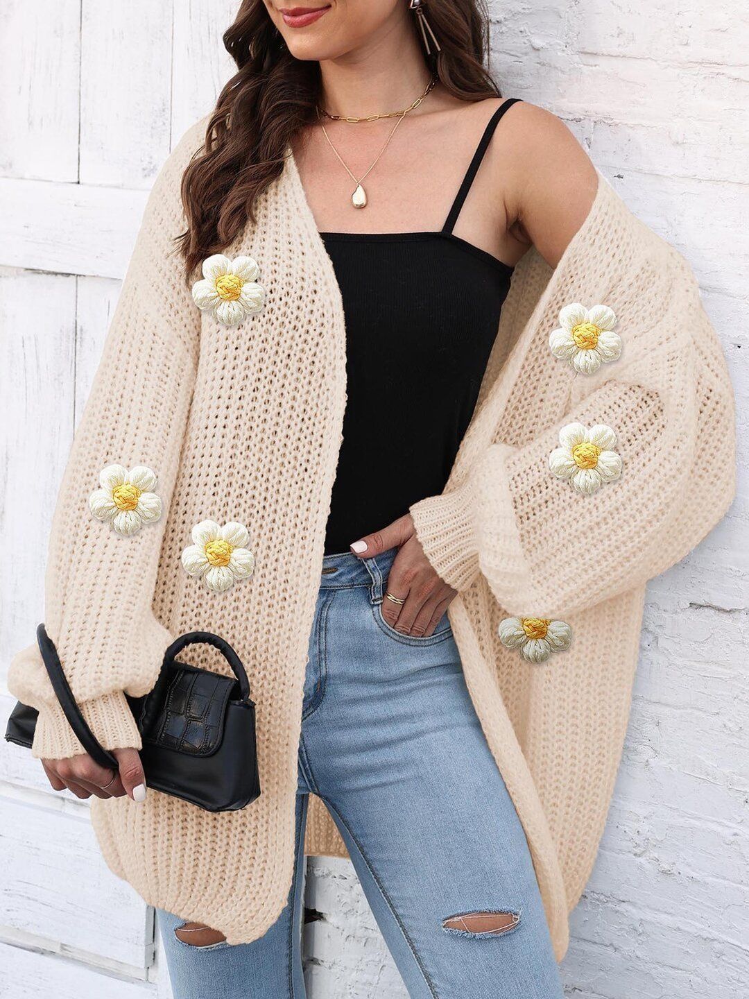 Women Ribbed with Applique Detail