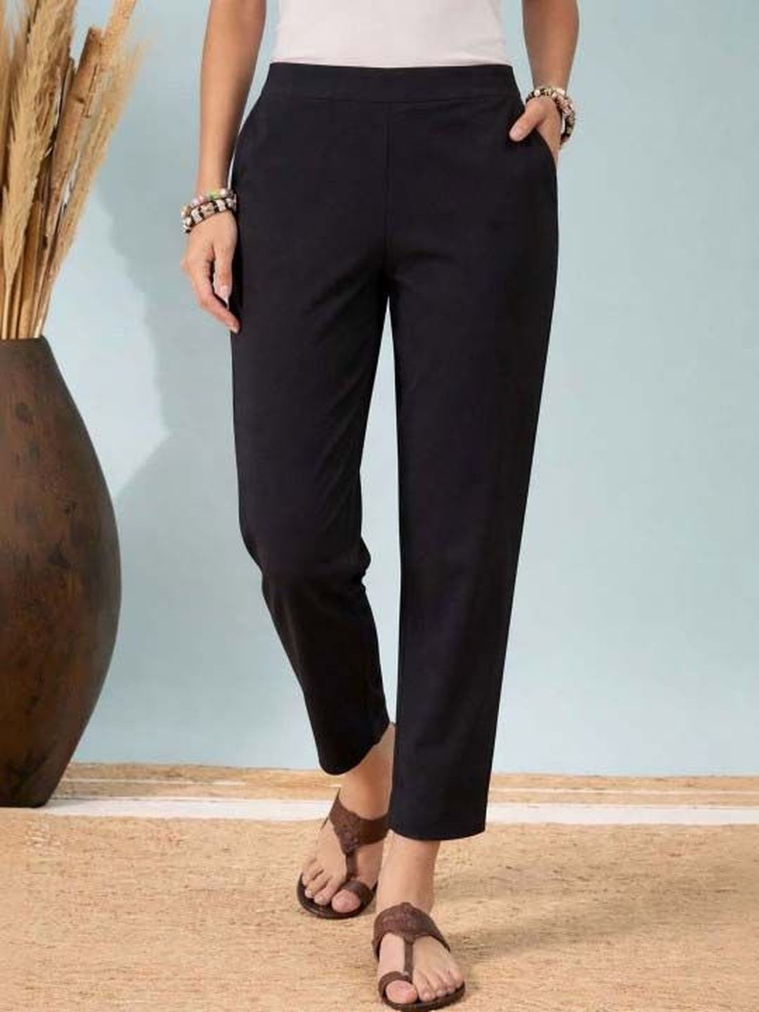 Women Wrinkle Free Trousers