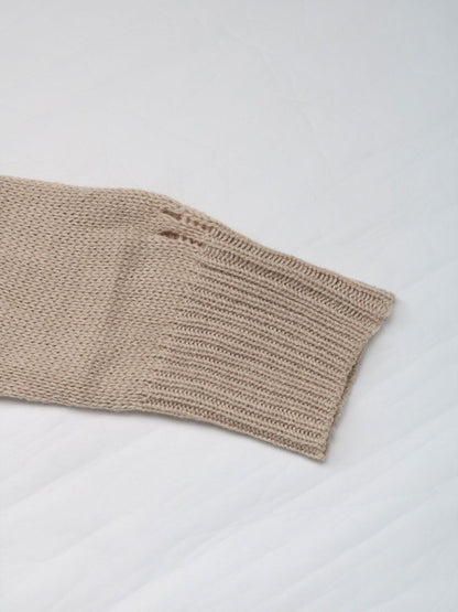 Women's Beige Printed Pullover