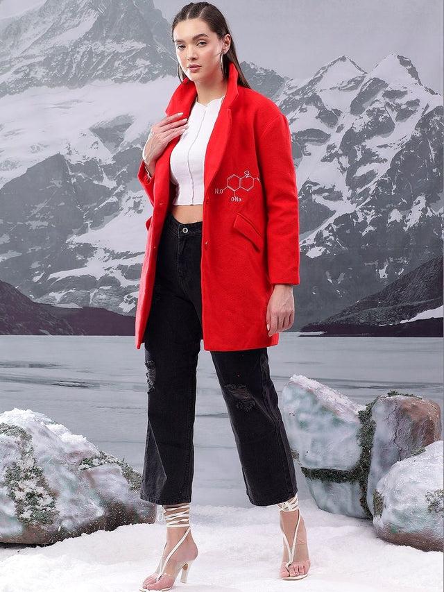 Nowi Solid Single Breasted Coats