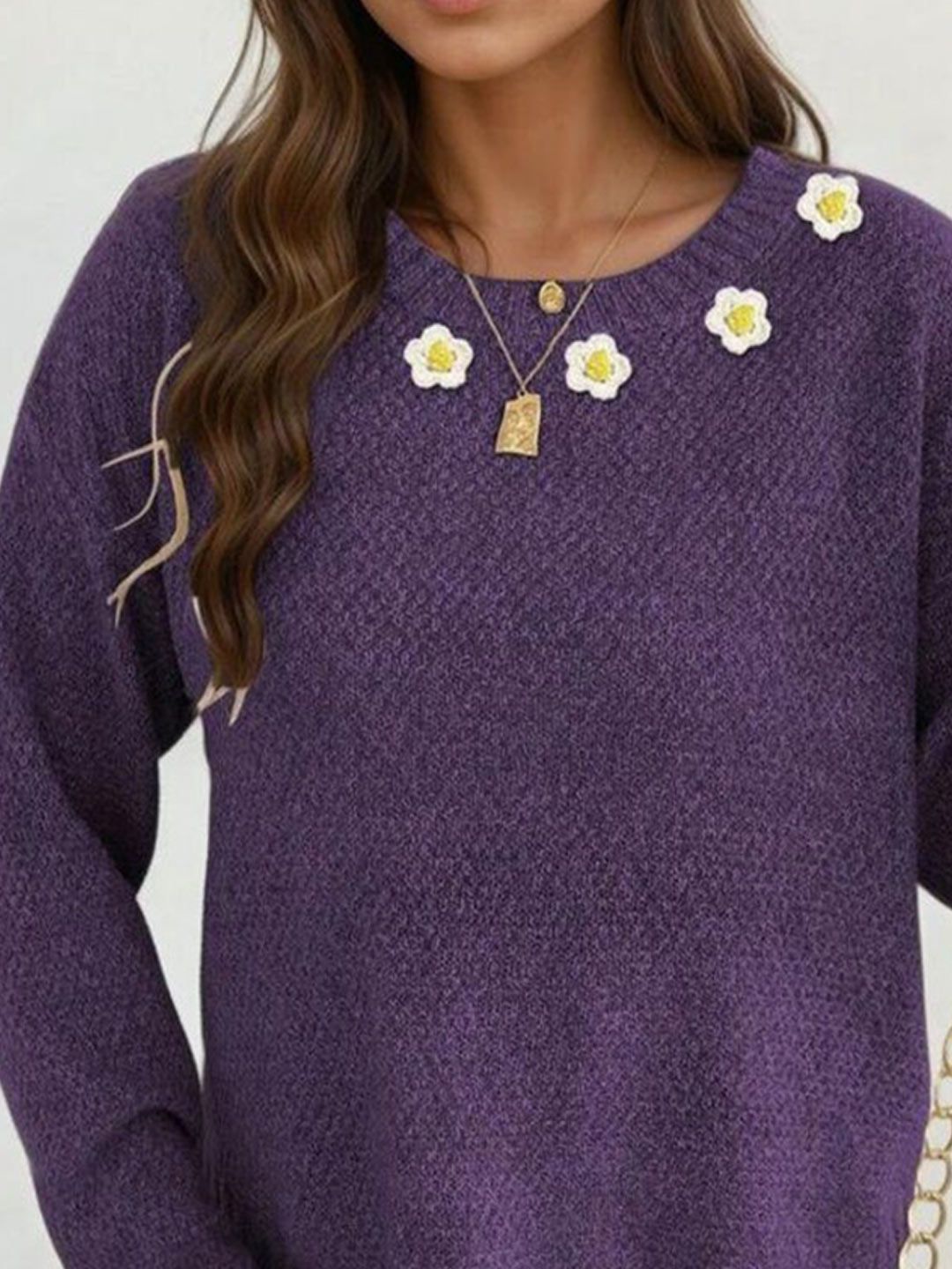 Women Pullover with Embellished Detail