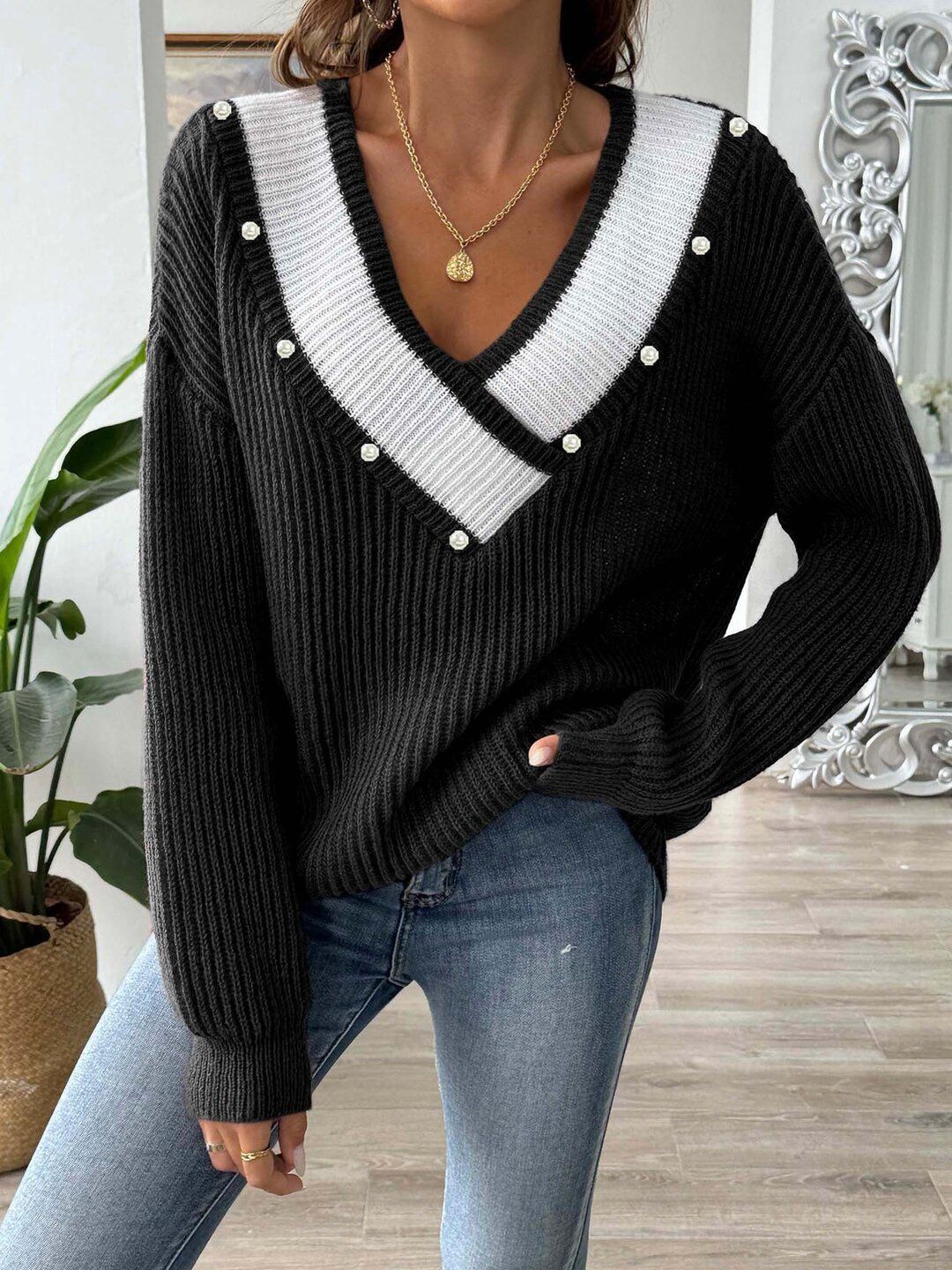 Women Ribbed Pullover