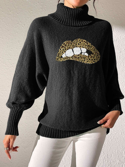 Women Animal Printed Pullover with Embellished Detail