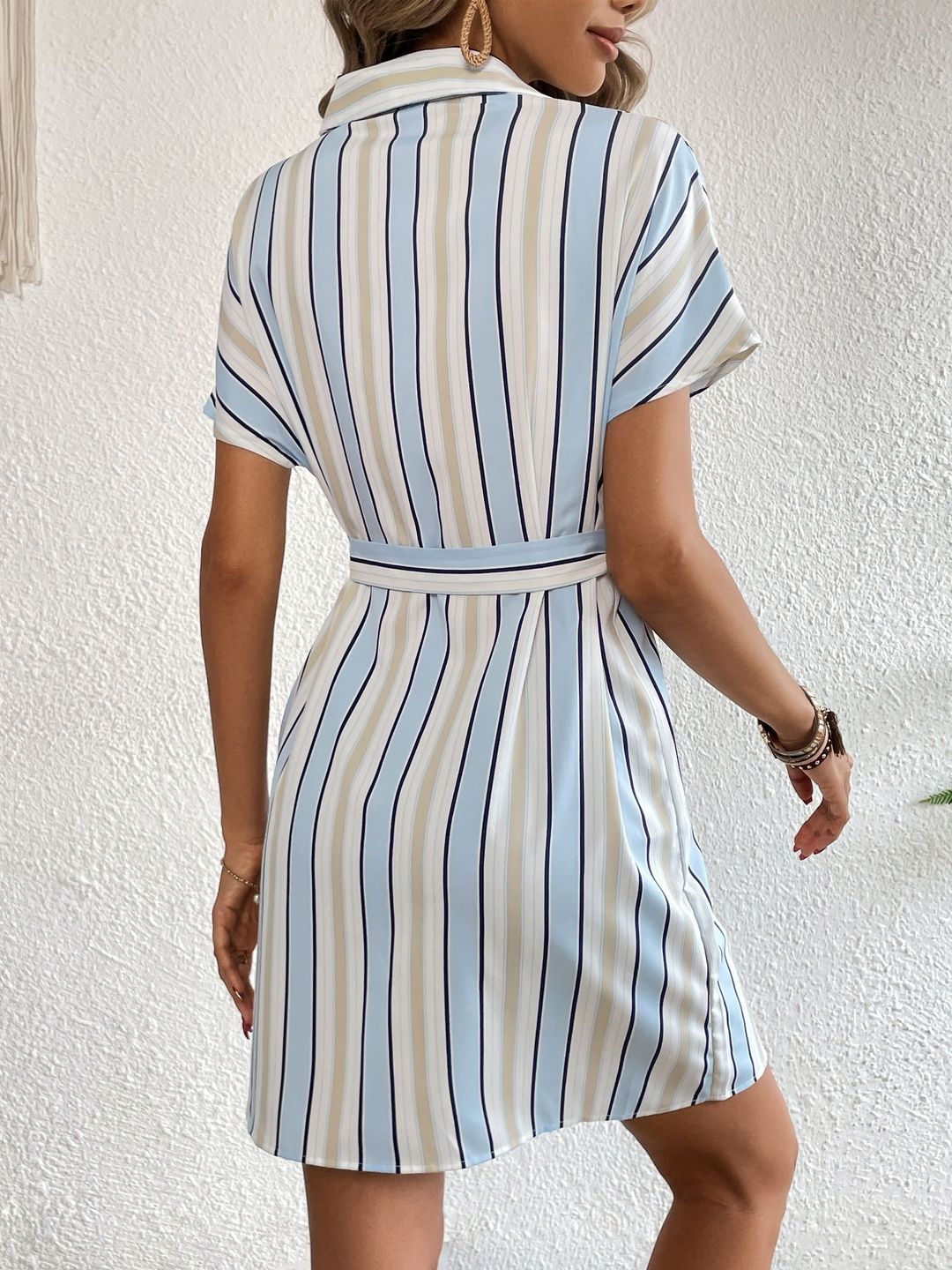 Striped Shirt Dress