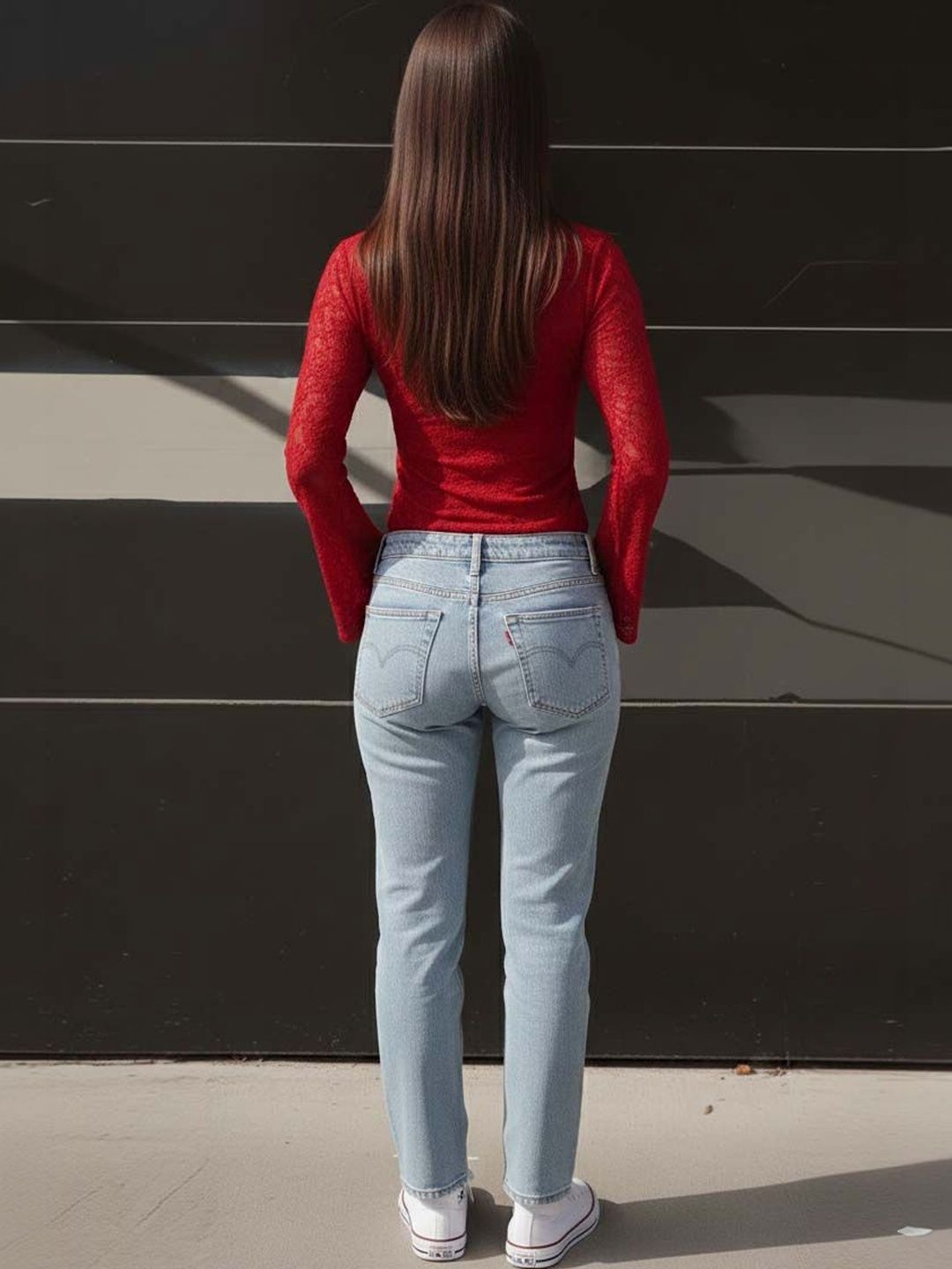 V Neck Bell Sleeve Top
