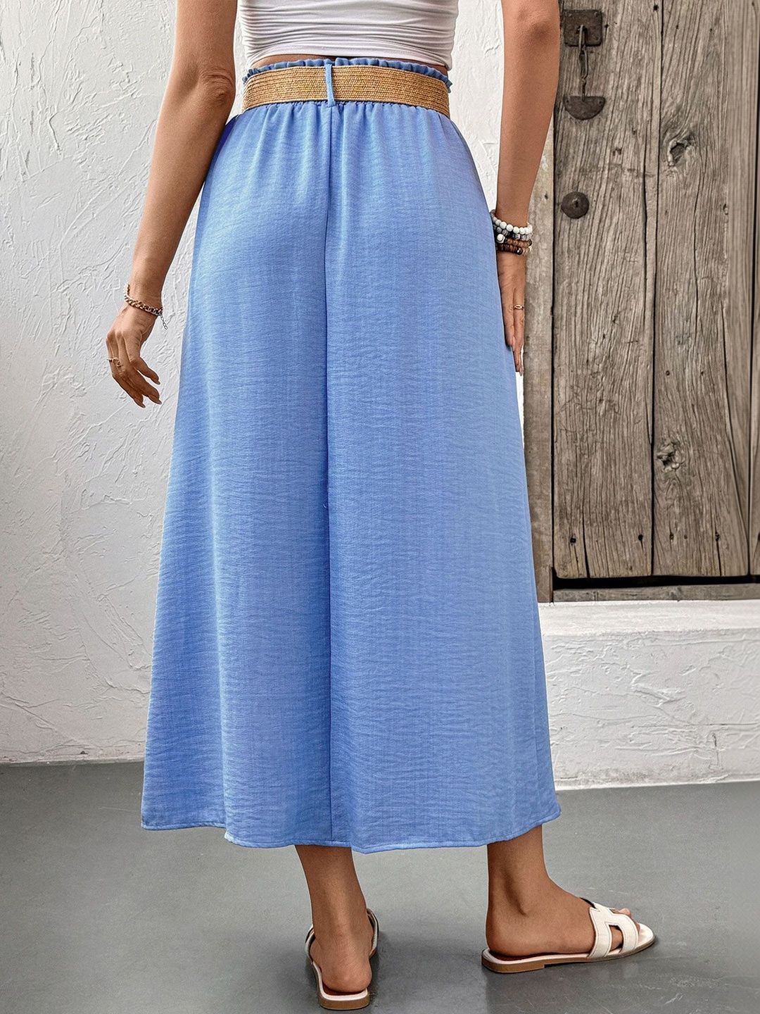 Straight Mid Rise Maxi Skirt
