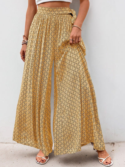 Women Printed High-Rise Non Iron Trousers