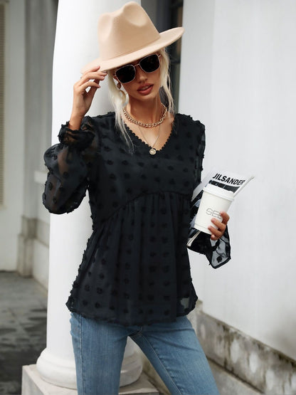 Women's Black Top Blend Printed Regular Fit