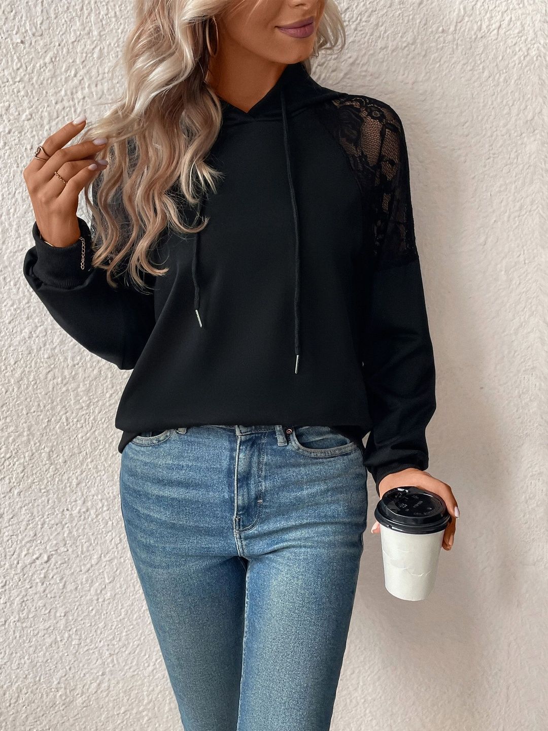 Women Embroidered Hooded Sweatshirt
