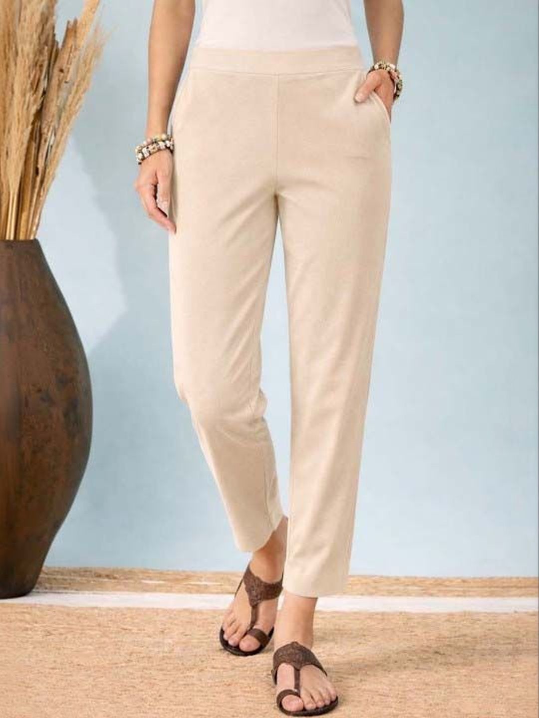Women Wrinkle Free Trousers