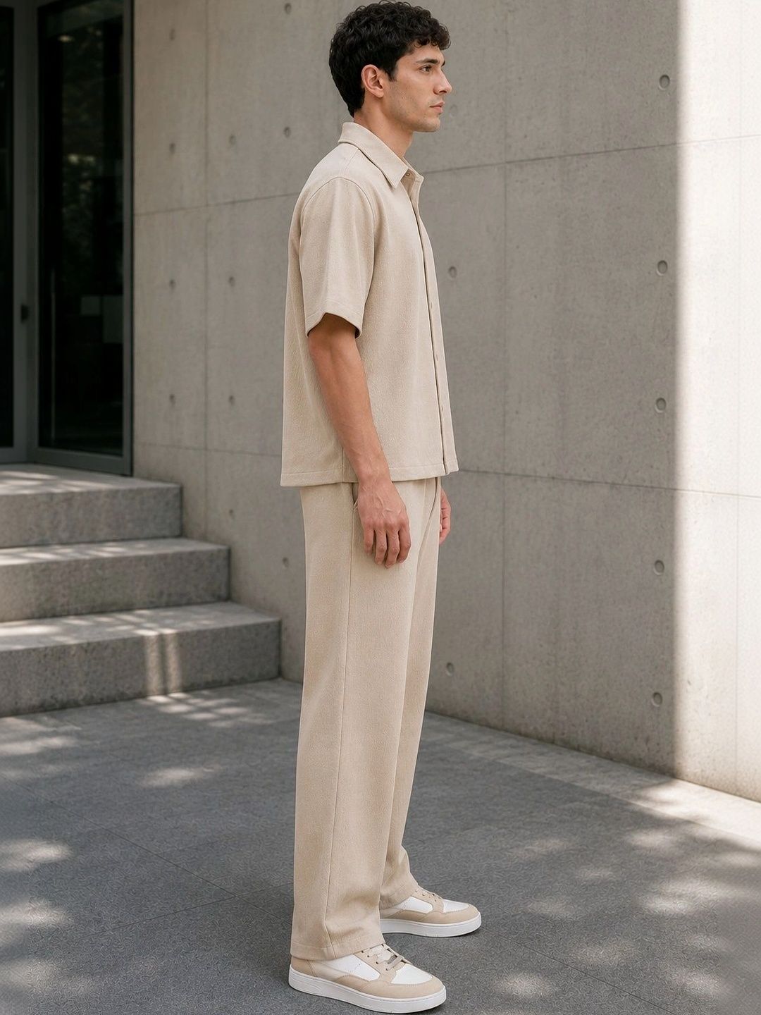 Solid Shirt with Trousers