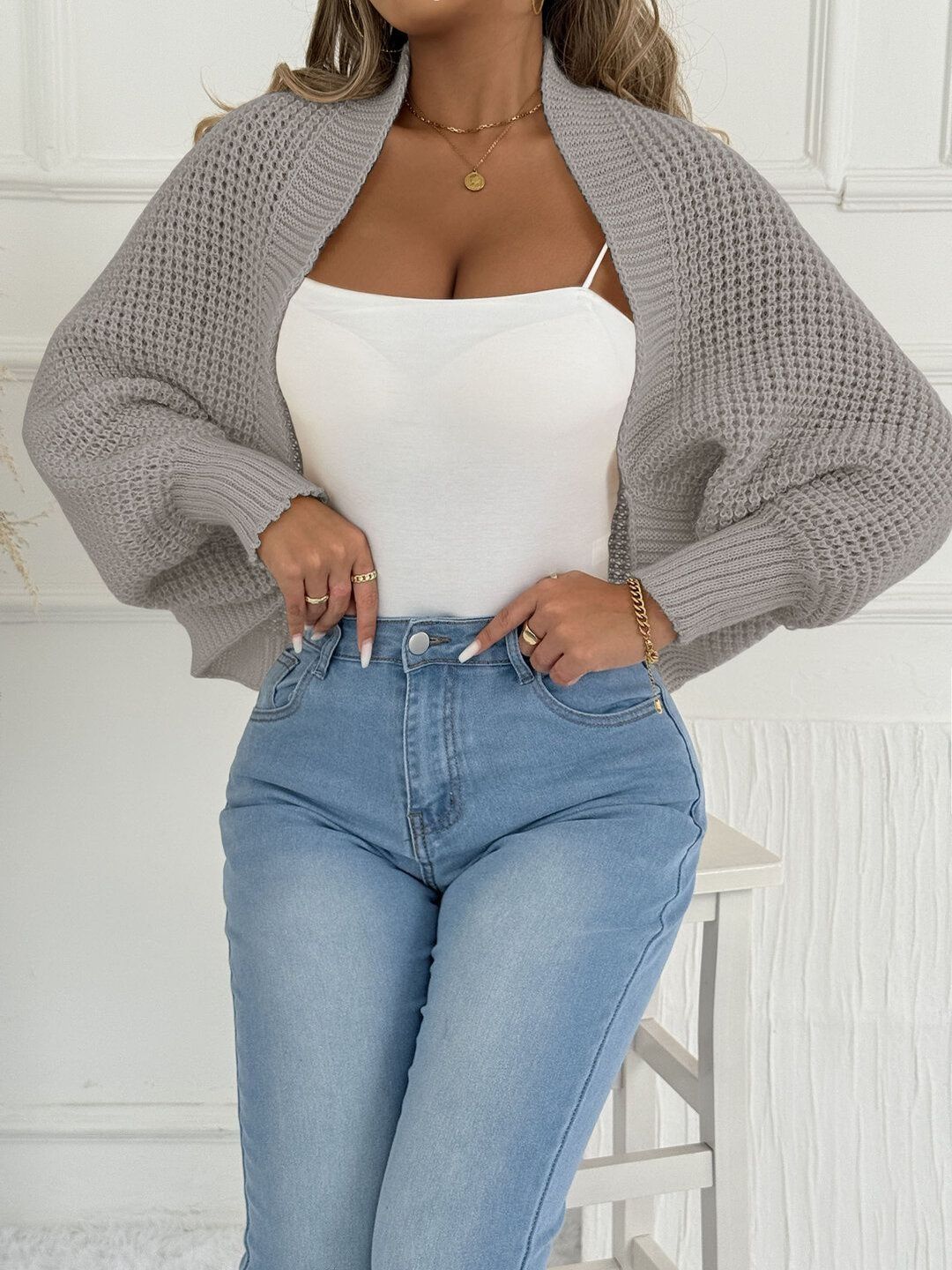 Women Boucle Crop