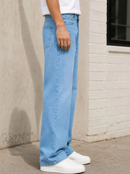 Men Bootcut Mid-Rise Light Fade Jeans