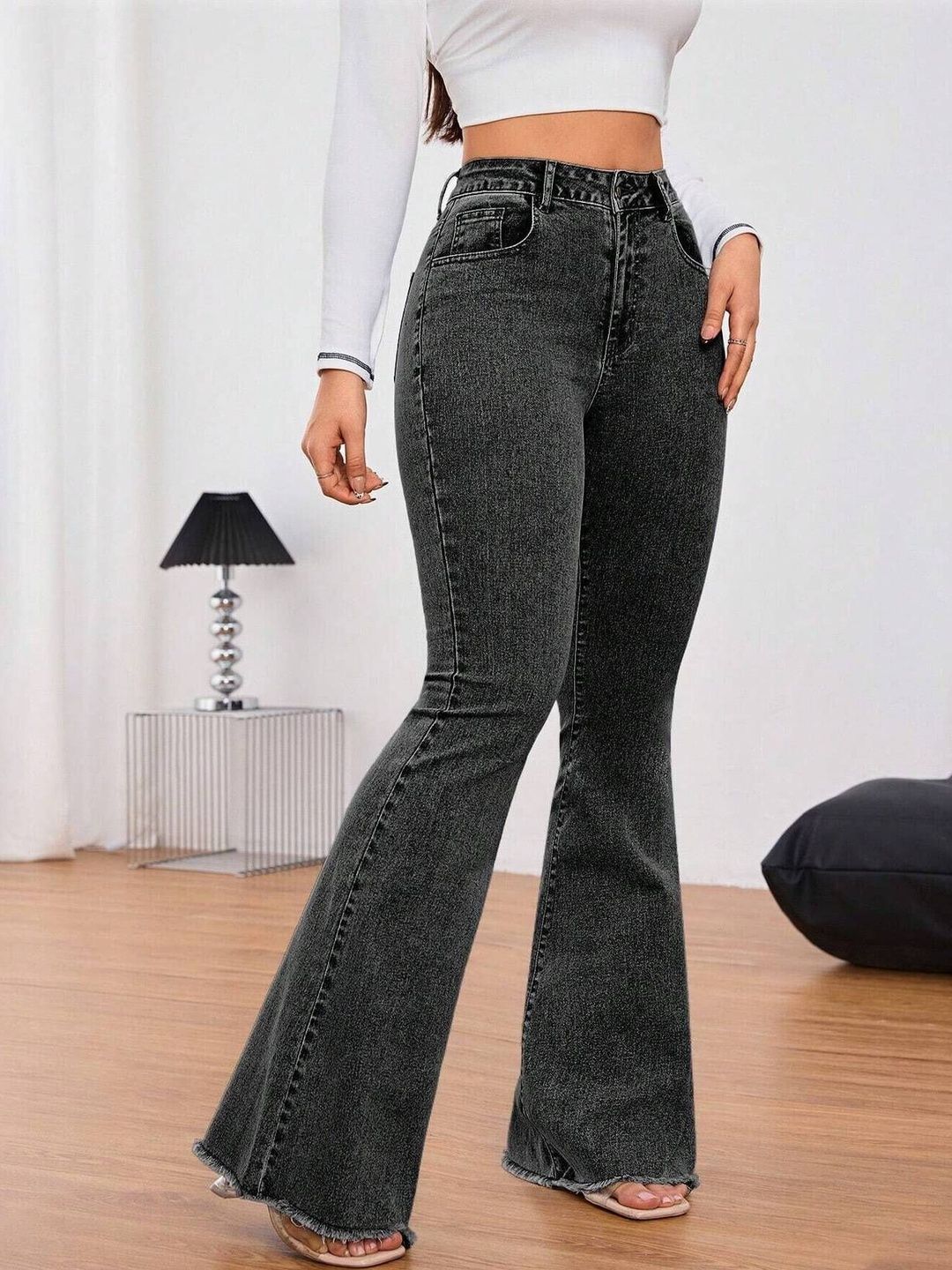 NOWI Women Bootcut High-Rise Light Fade Stretchable Jeans