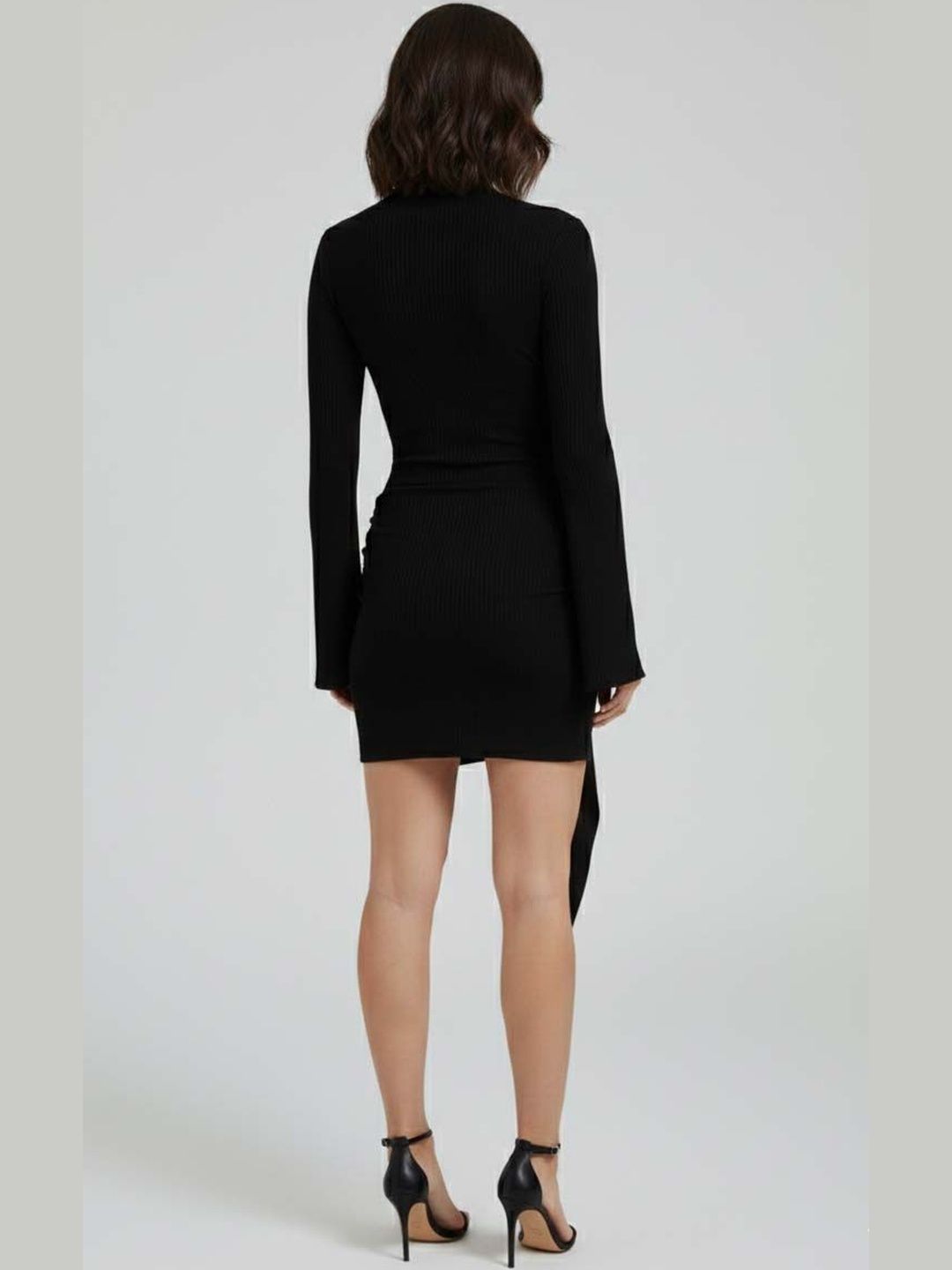 Flared Sleeve Bodycon Mini Dress