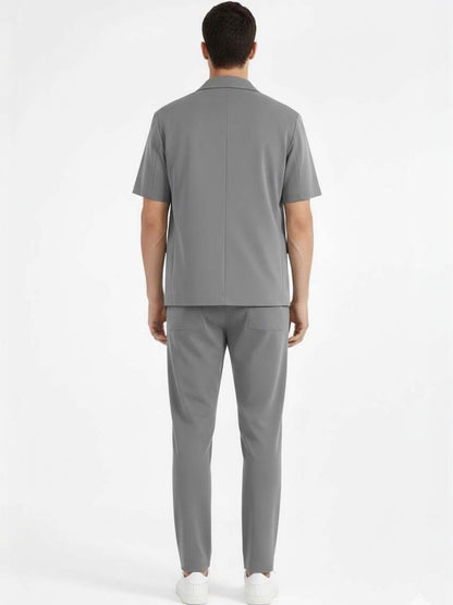 Solid Blazer with Trousers