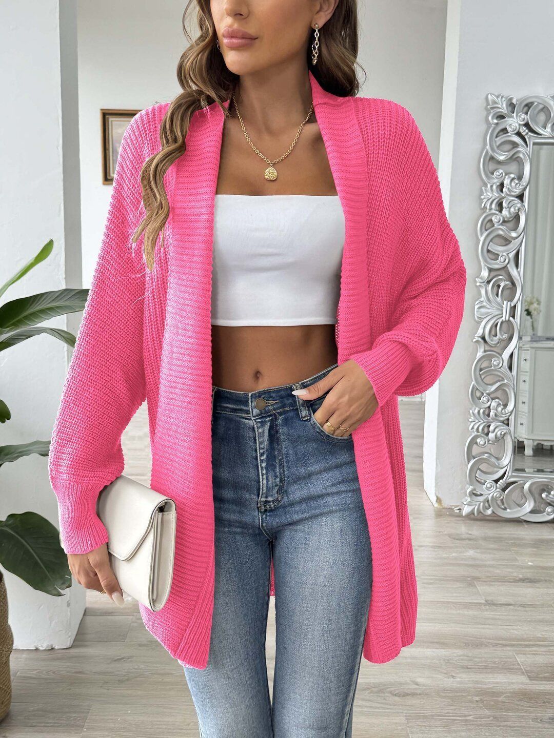 Women Ribbed Cardigan