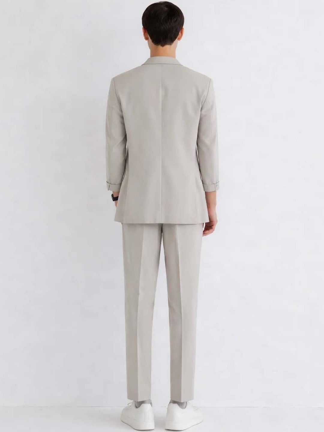 Solid Blazer with Trousers