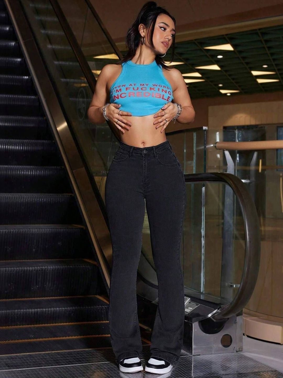 Women Bootcut High-Rise Stretchable Jeans