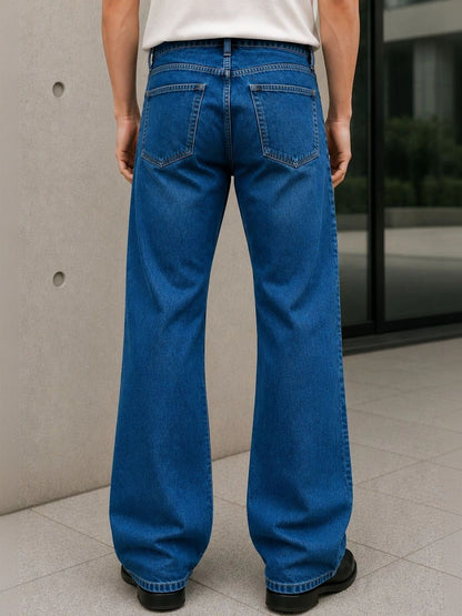 Men Bootcut Mid-Rise Light Fade Jeans