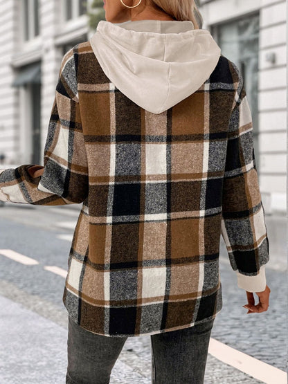 Women Colourblocked Hooded Sweatshirt