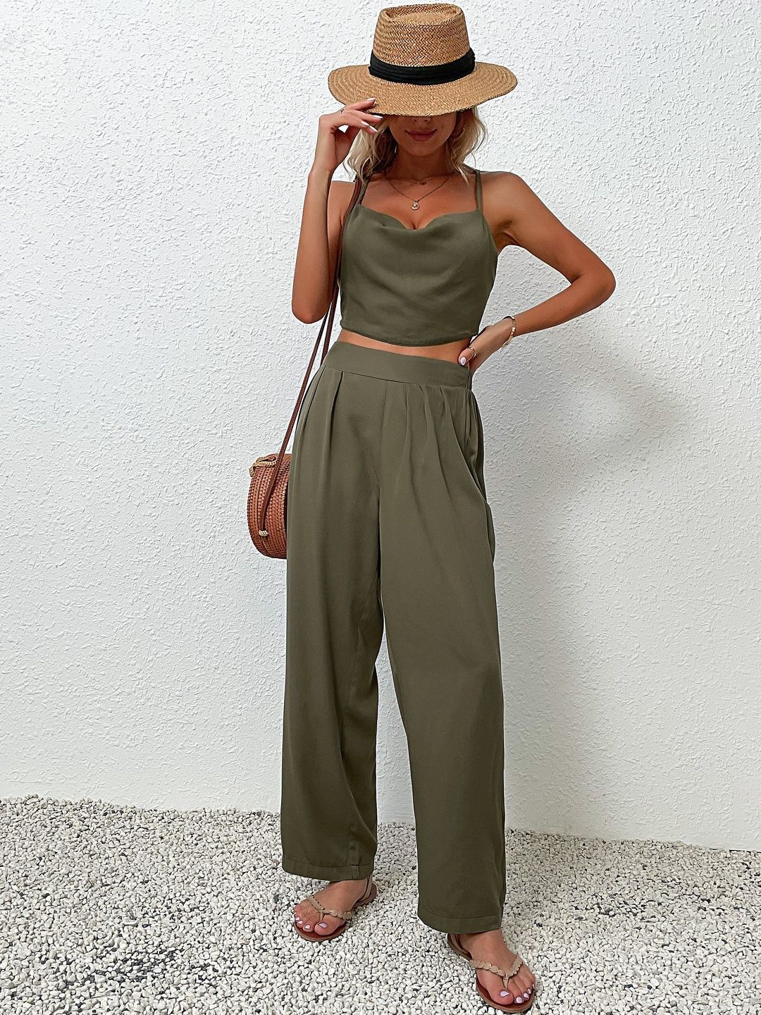 Shoulder Straps Top & Trousers Co-Ords