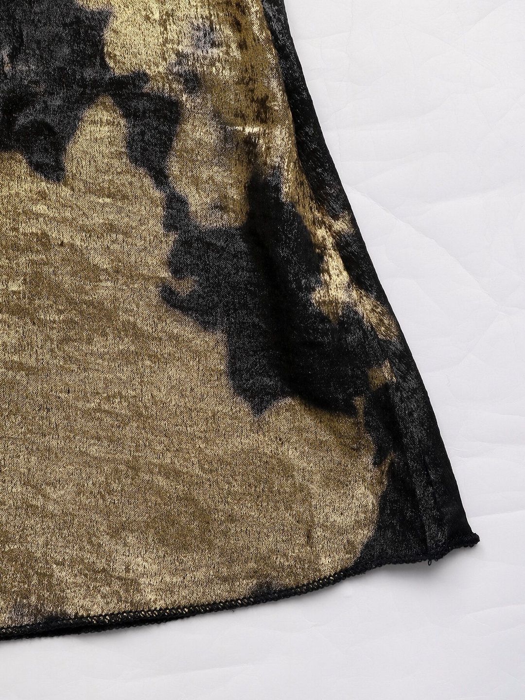 Women's Gold Print Midi Dress