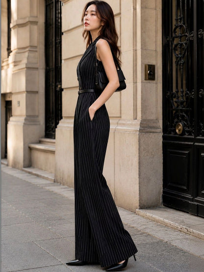 Striped Basic Jumpsuit
