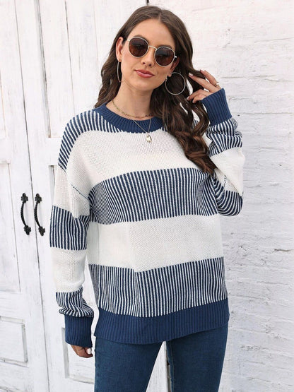 Women Striped Pullover