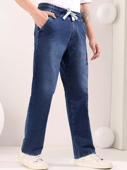 Men Straight Fit Mid-Rise Light Fade Jeans