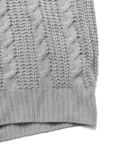 Women's Grey Cable Knit Pullover