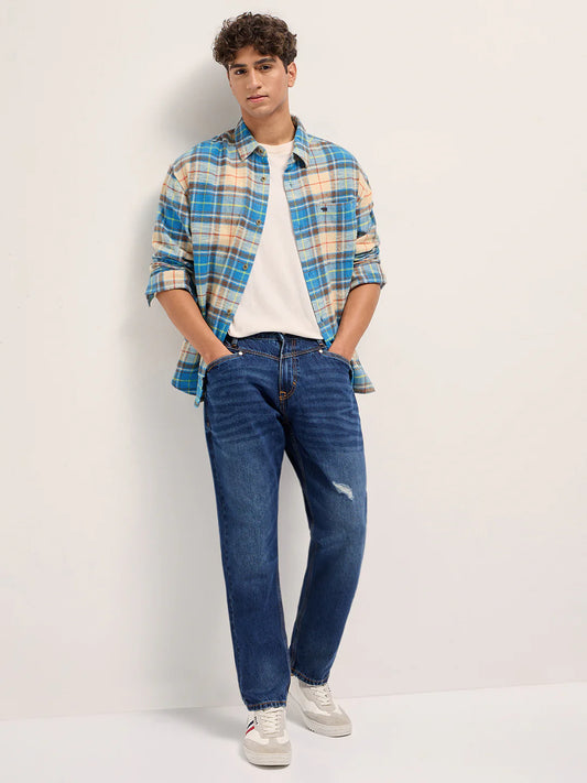 Multicolor Checked Flannel Relaxed Fit Casual Shirt
